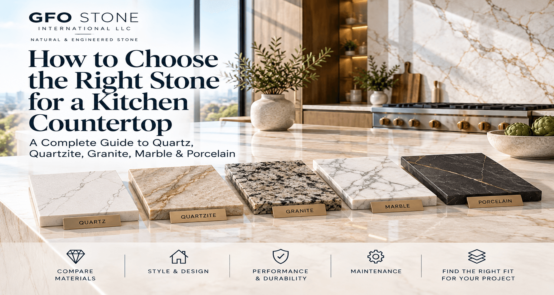 How to Choose the Right Stone for a Kitchen Countertop | GFO Stone