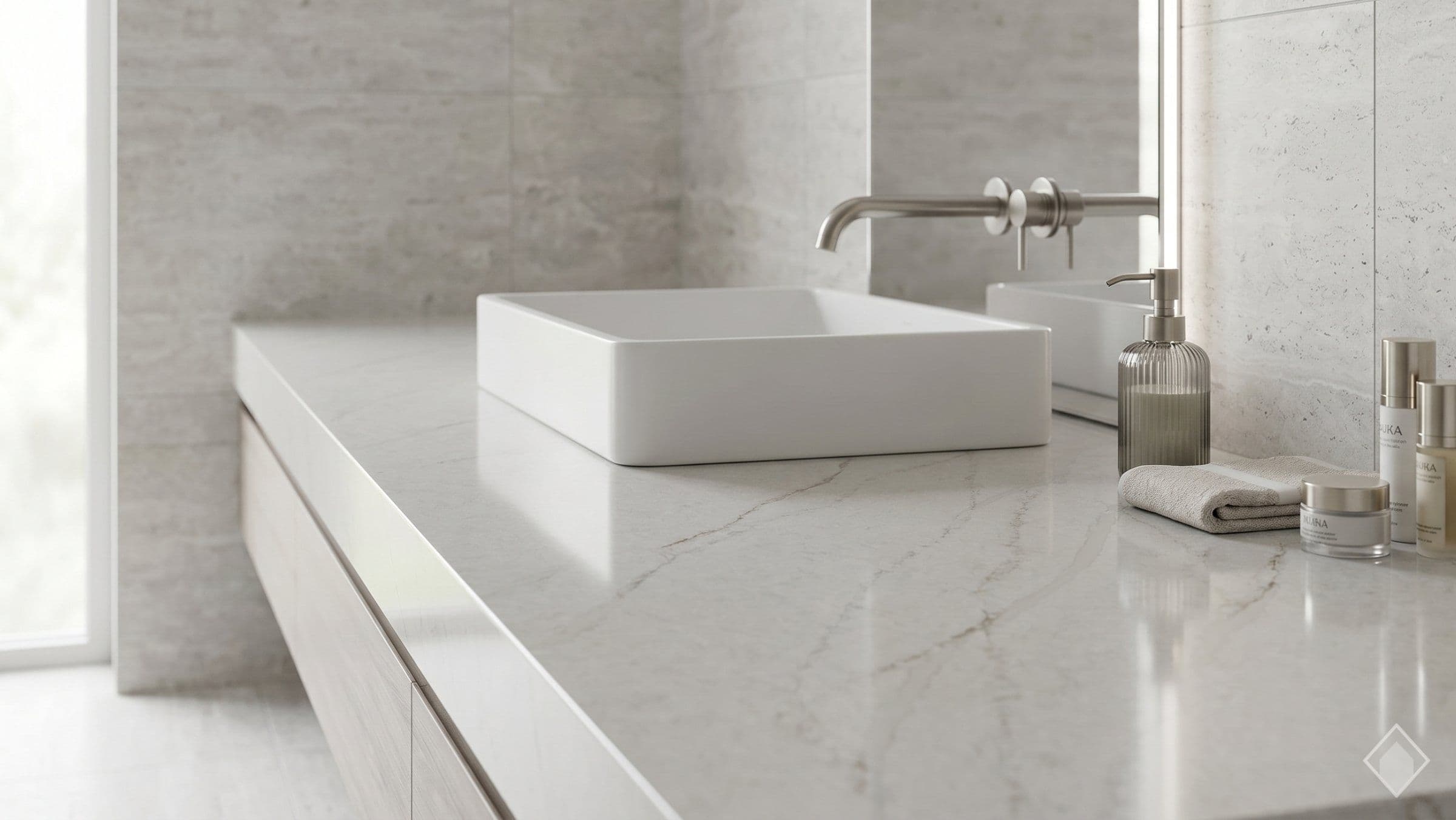 GFO Quartz Calacatta Himalaya quartz slab