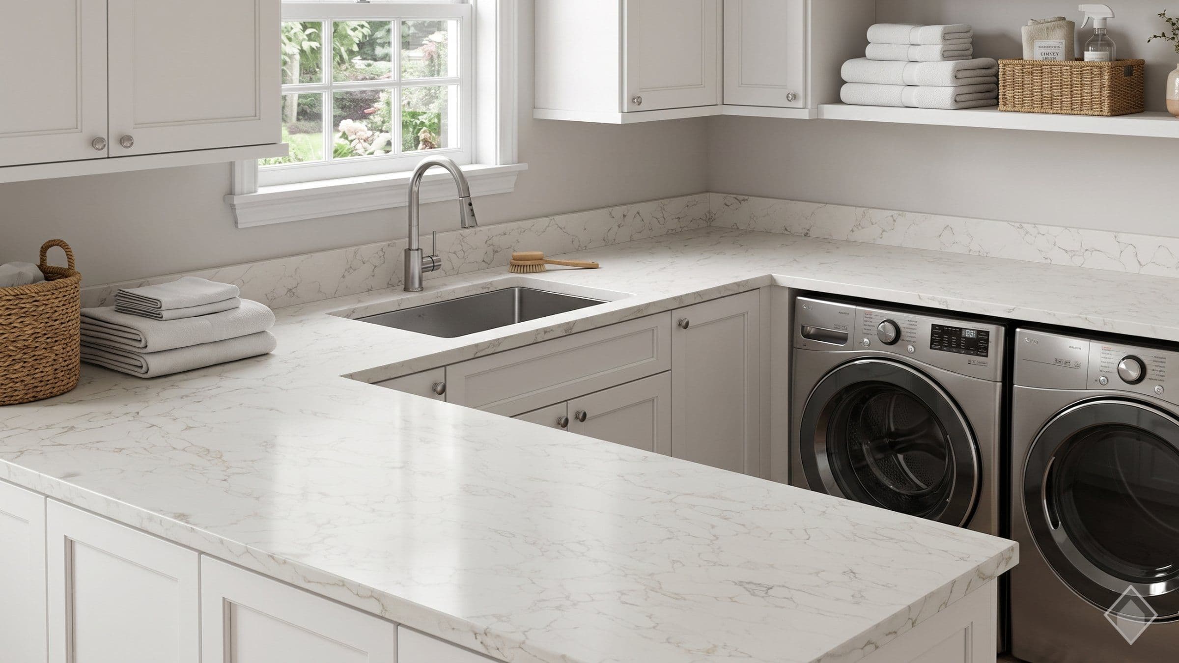 GFO Quartz Calacatta Monet quartz slab