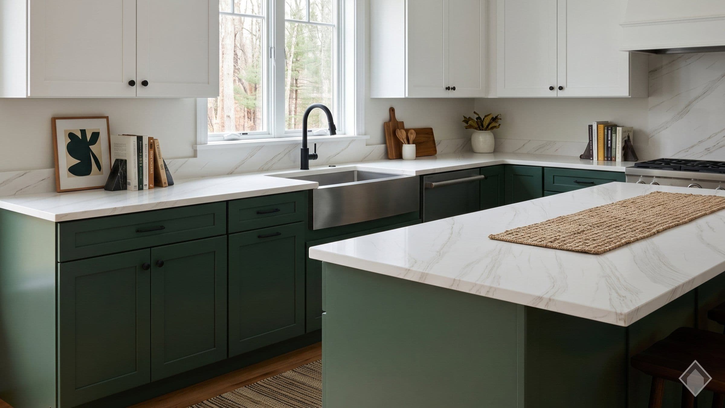 GFO Quartz Calacatta Oia quartz slab