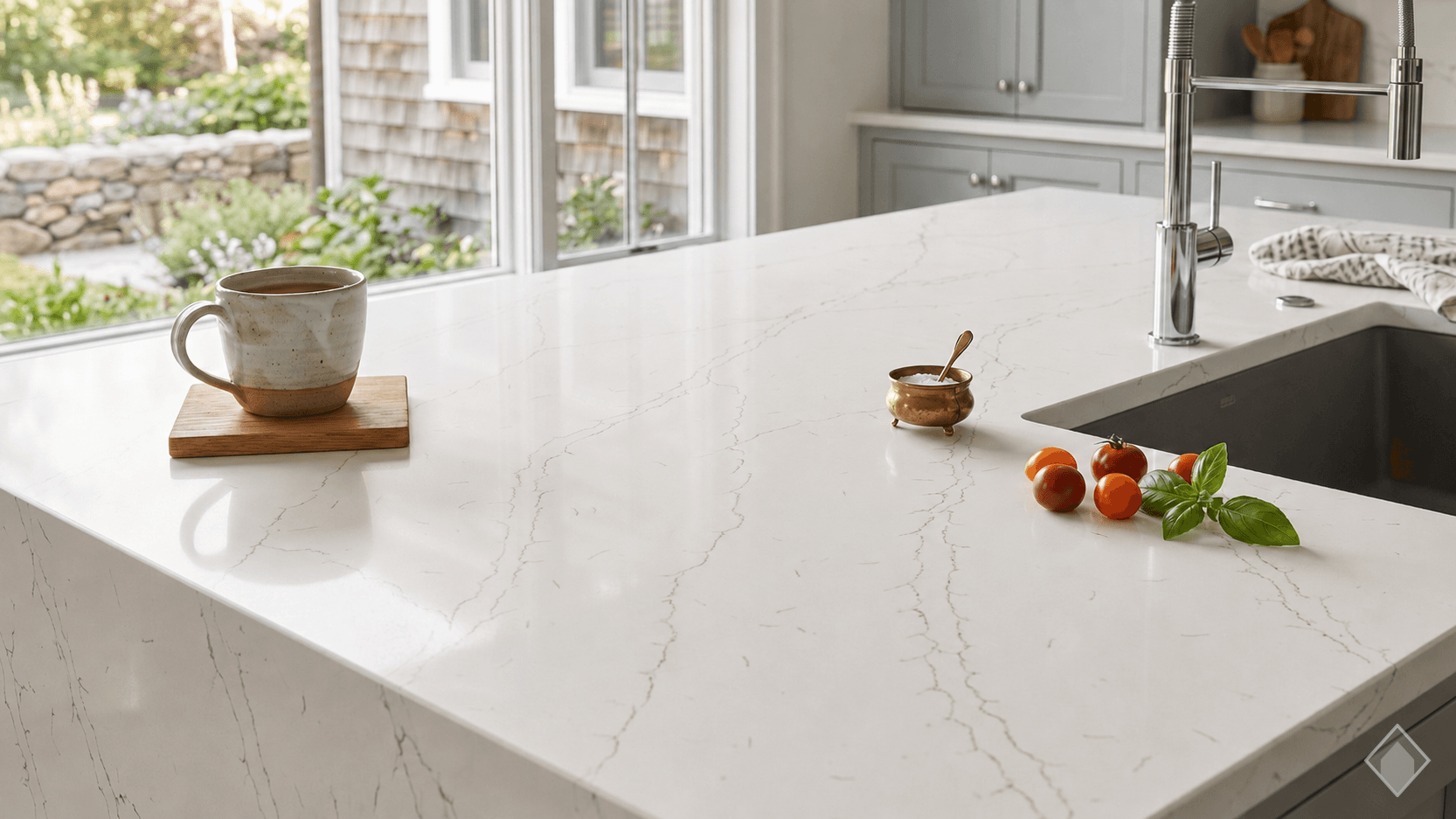 GFO Quartz Calacatta Siena Gold SJ quartz slab