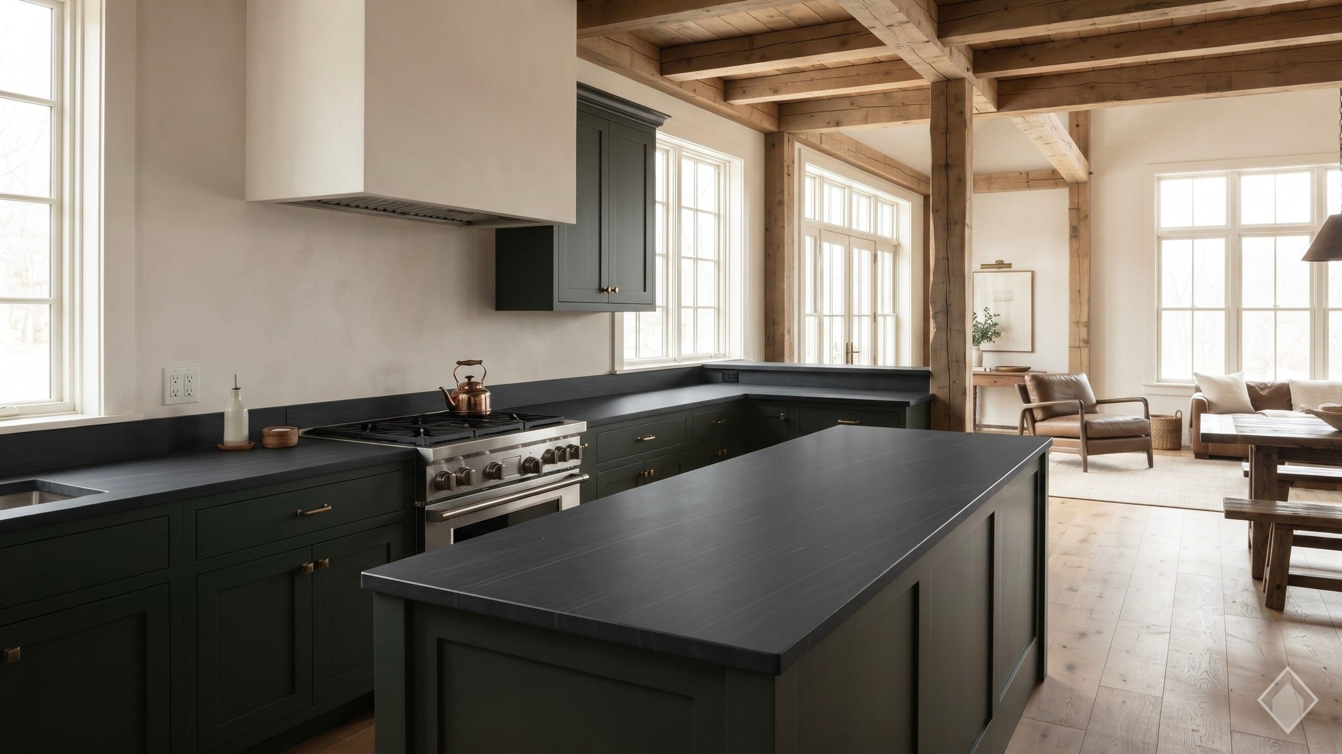 Marine Black Soapstone Soapstone slab