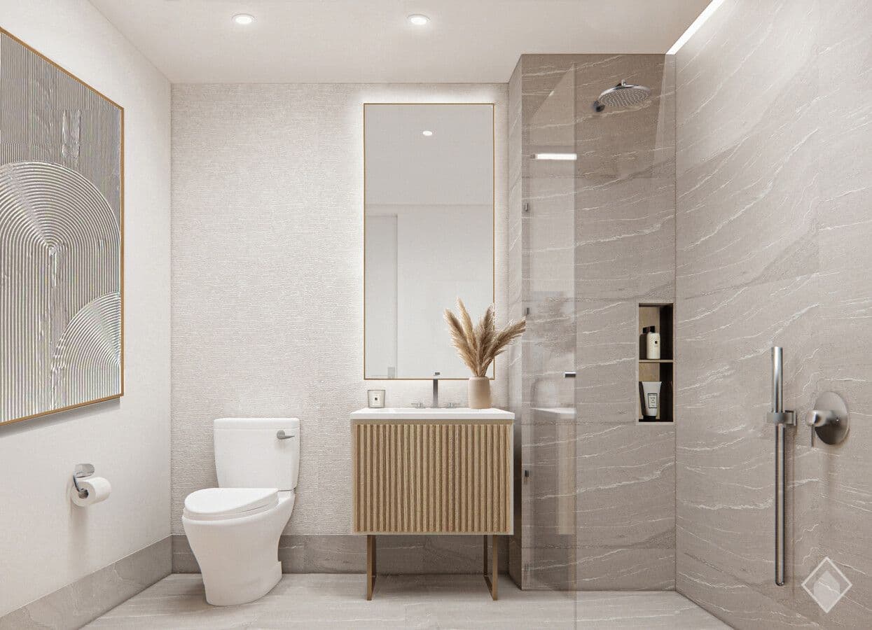 Carrara Hacienda in 69 Adams Street | Bridgeview DUMBO — Bathrooms